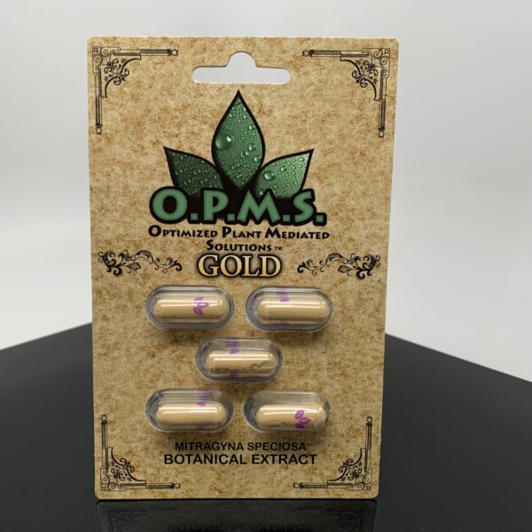 O.P.M.S. Gold Kratom Extract 5 ct Capsules - Image 3